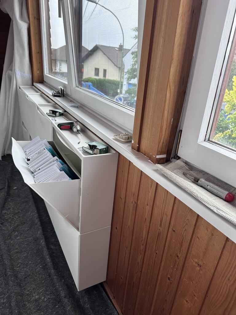 Stoffaufbewahrung in Schuhschränken