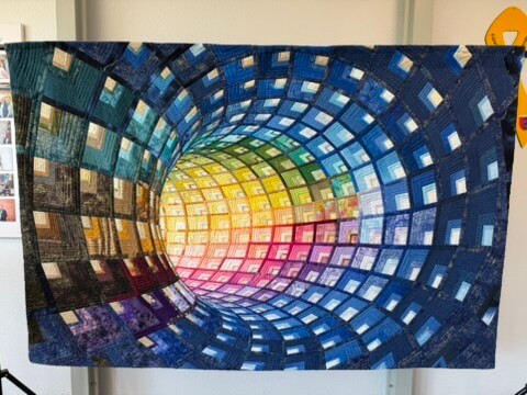 Quilt „El Tubo" von der spanischen Künstlerin Montse Forcadell