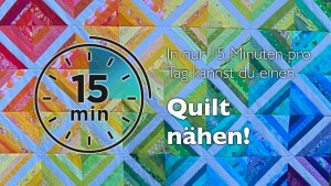 Nähe in nur 15-Minuten-Einheiten einen ganzen String-Quilt